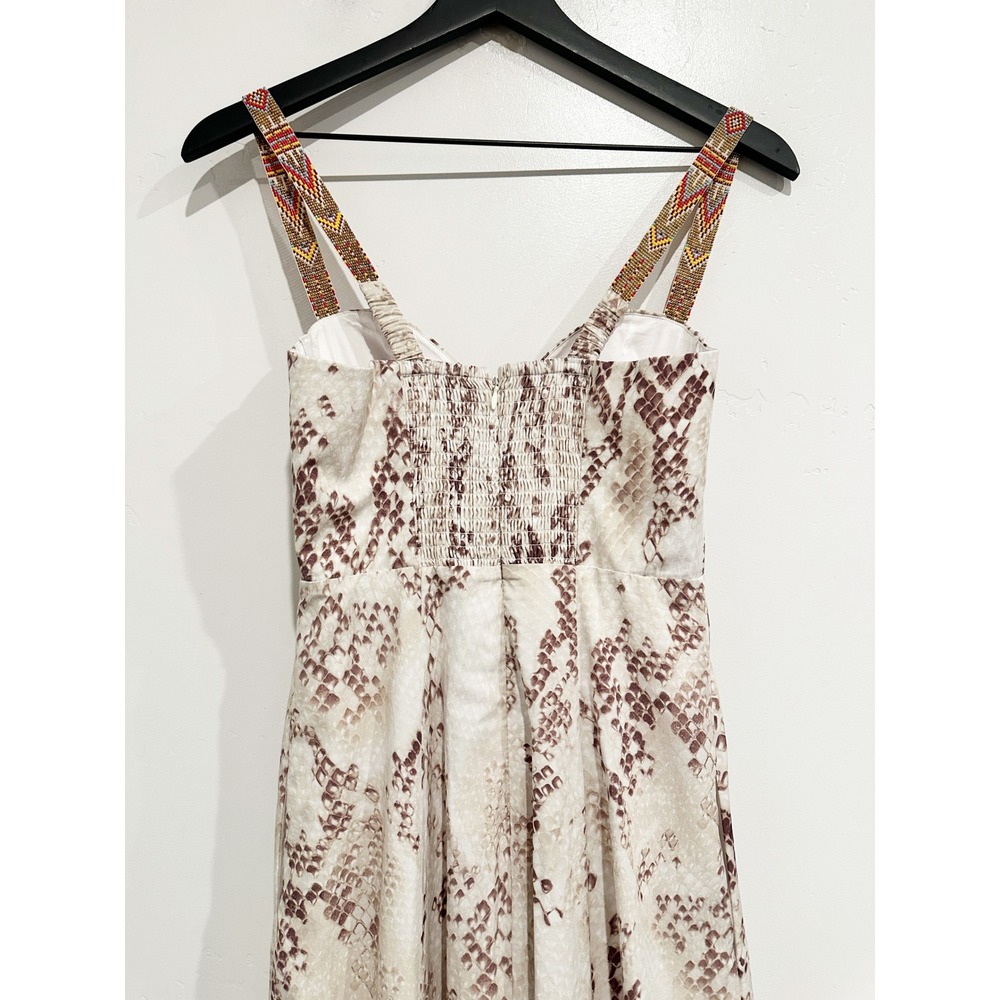 NWT L'Agence Sutton Beaded Strap Maxi Dress in Light Sage Multi Desert Snake - 0 - Picture 13 of 16